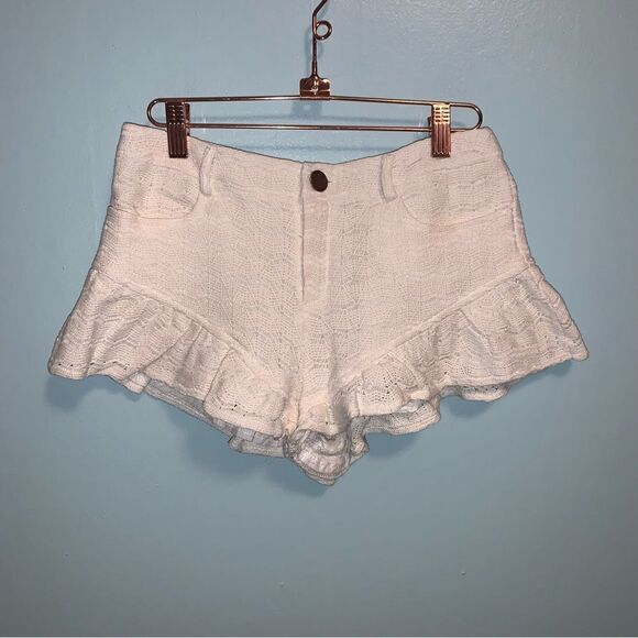 Seek The Label Pants - Seek The Label White Lace Shorts Small